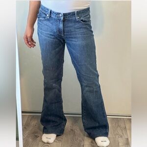 PAIGE Denim Jeans with Floral Accent